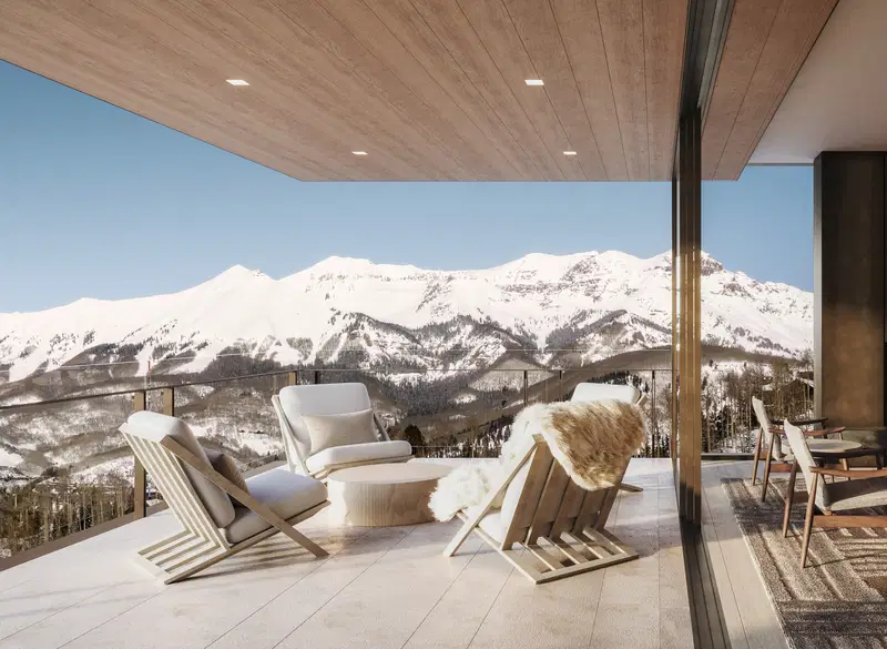 Four Seasons Telluride - Terrace with mountain views